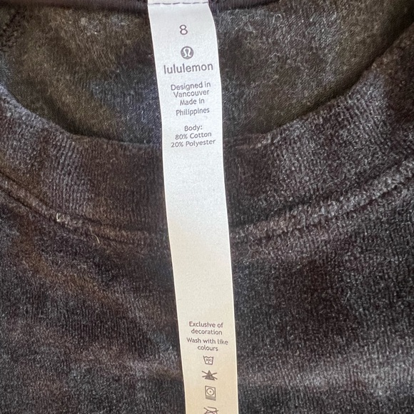 Lululemon Velvet Grey Crewneck Sweater - Size 8 - Picture 3 of 3